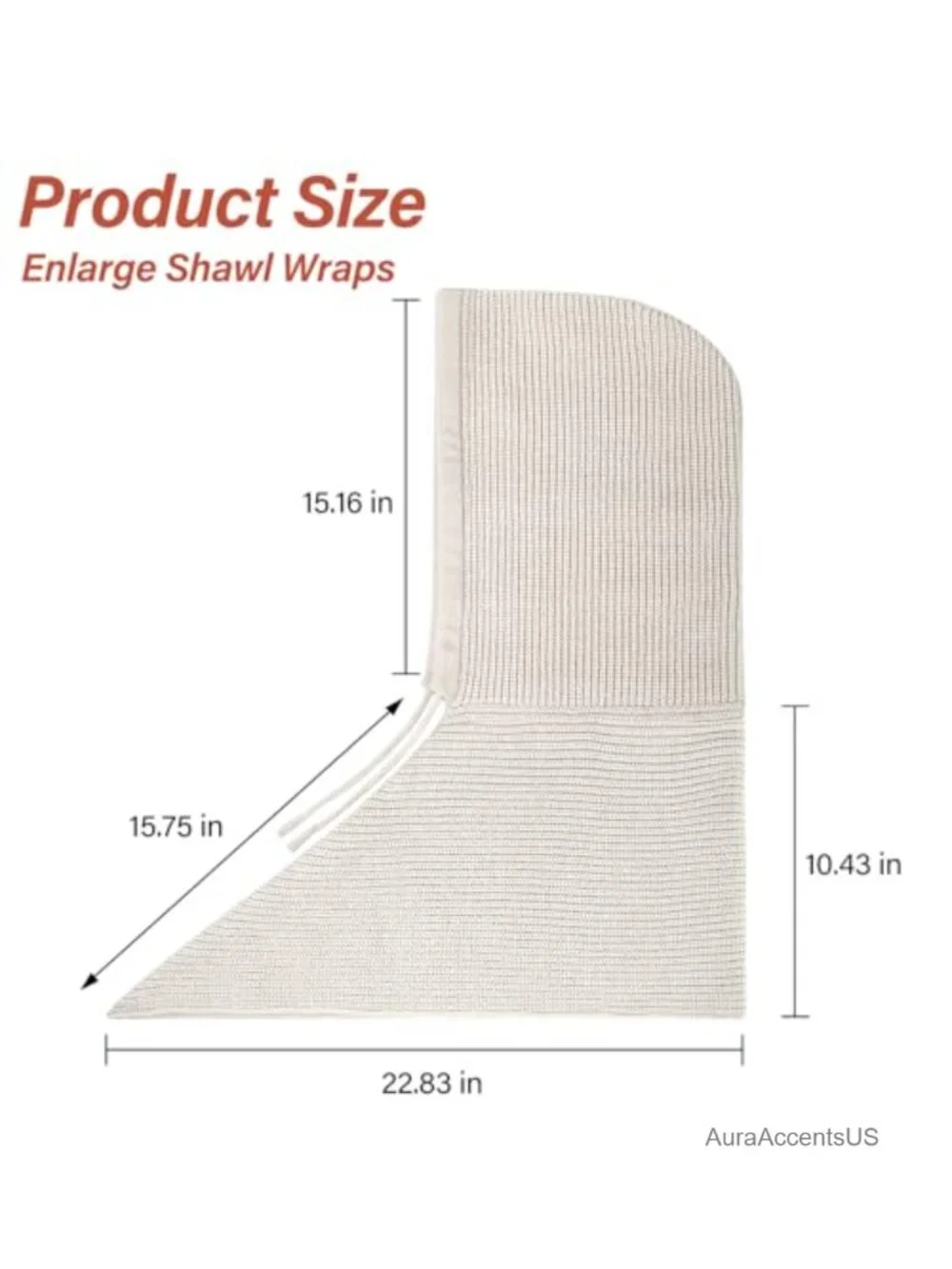Oversized Knit Balaclava Hooded Scarf Shawl Wrap Winter Neck Gaiter Drawstring